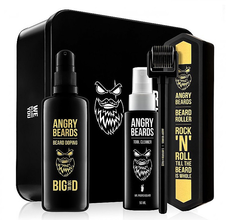 Набор - Angry Beards (ser/100ml + roller/1pcs + tool/clean/50ml) — фото N1