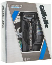 Духи, Парфюмерия, косметика Набор - Gillette Mach3 Turbo (бритва/1шт + сменная кассета/3 шт + gel/200ml)