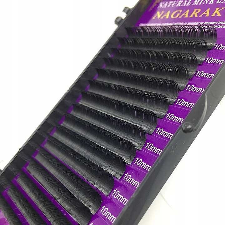 Накладные ресницы, изгиб C, толщина 0,10 мм, 16 полосок - Lewer Nagaraku Natural Mink Lashes — фото N1