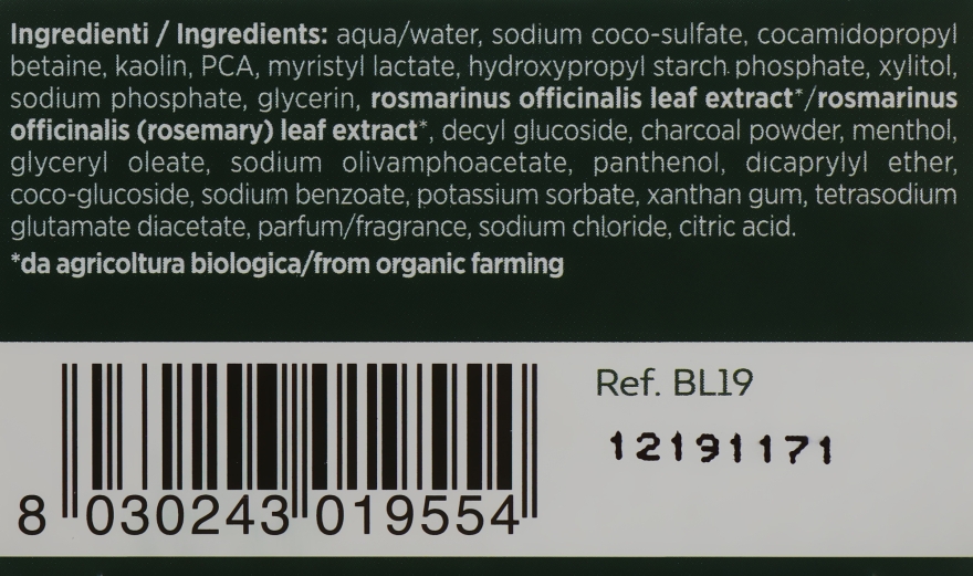 Шампунь "Детокс" с черной глиной и древесным углем - BiosLine BioKap Detoxifying Black Shampoo — фото N3