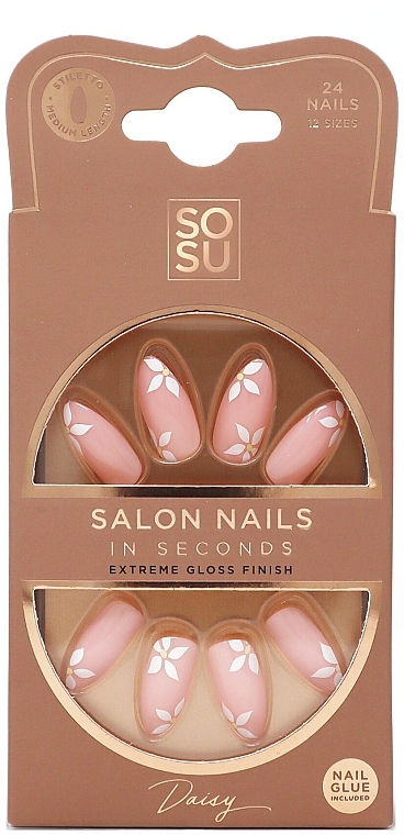 Набор накладных ногтей - Sosu by SJ Salon Nails In Seconds Daisy — фото N1