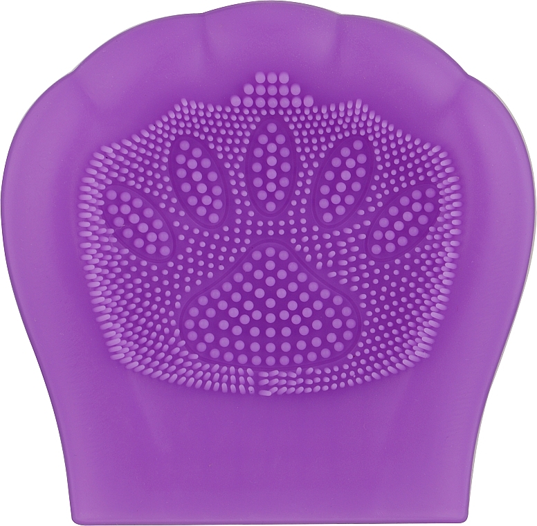 Аплікатор-подушечка для вмивання та масажу обличчя "Котяча лапка", фіолетова - Puffic Fashion — фото N1