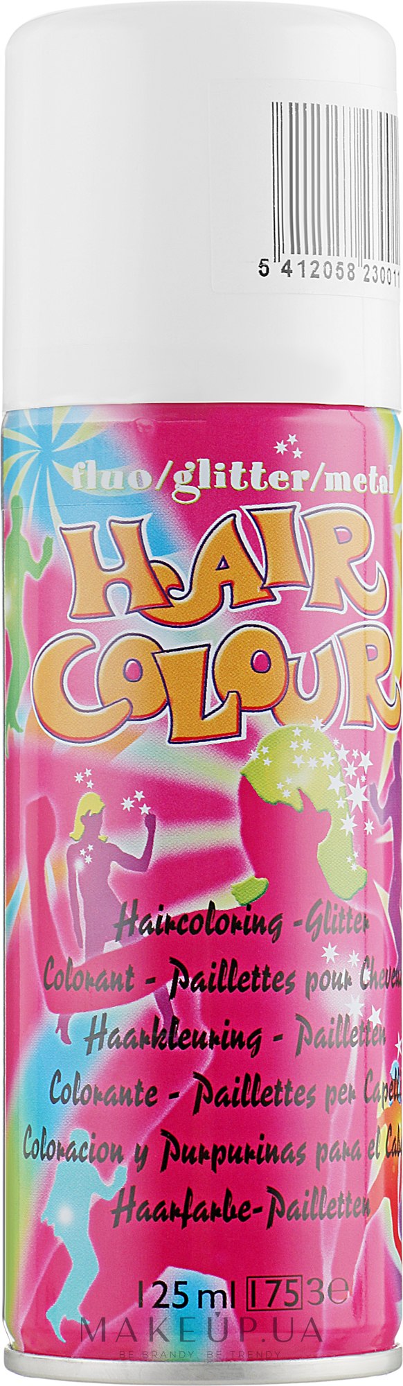 Цветной спрей для волос "Metall", белый - Sibel Coloured Hair Spray — фото 125ml