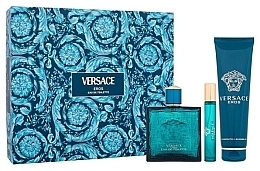 Versace Eros - Набор (edt 100ml + sh/gel 150ml + edt/10ml) — фото N1