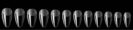 Гнучкі прозорі тіпси для нарощування нігтів "Мигдаль", 120 шт. - Deni Carte Almond — фото N2