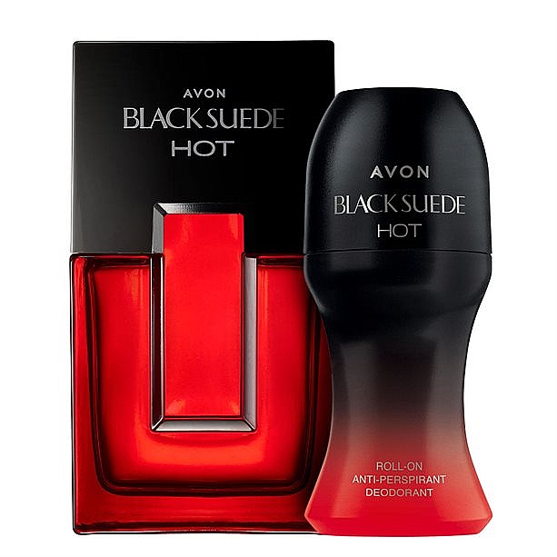 Avon Black Suede Hot - Набір (edt/75ml + deo/50ml) — фото N1