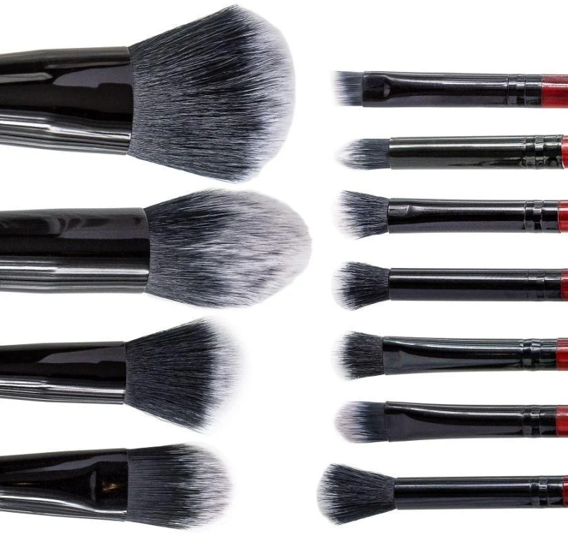 Набор кистей для макияжа MB-290, 11шт, в черно-серебристом чехле - MaxMar Brush Set — фото N3