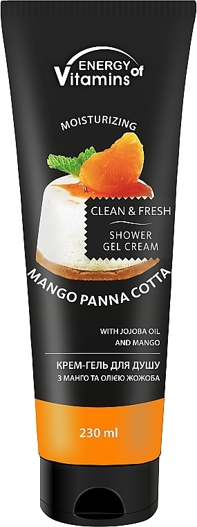 Крем-гель для душу - Energy of Vitamins Cream Shower Gel Mango Panna Cotta — фото N1