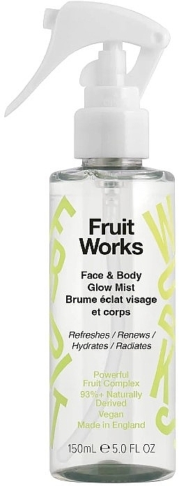 Міст для сяяння шкіри обличчя й тіла - Fruit Works Face & Body Glow Mist — фото N1