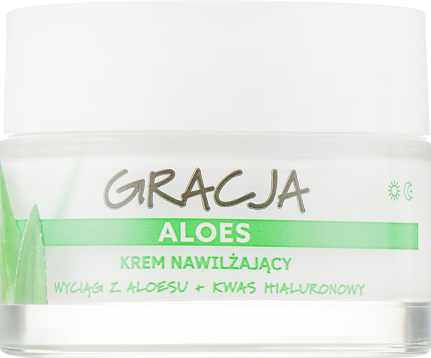 Зволожуючий крем проти зморшок з алое і гіалуроновою кислотою - Miraculum Gracja Aloe Moisturizing Face Cream — фото N2