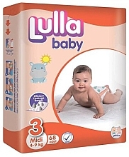 Духи, Парфюмерия, косметика Подгузники Midi 3 (4-9 кг), 68 шт - Lulla Baby