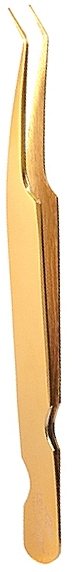 Пинцет изогнутый, 012, золотой - Lena Lashes — фото N1