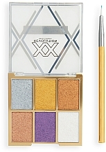 Палетка для макіяжу - XX Revolution Mixxed Metals Water Liner Palette — фото N1