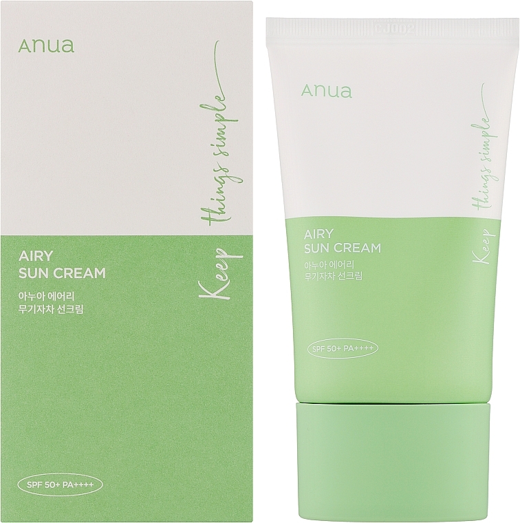 Легкий минеральный солнцезащитный крем - Anua Airy Sun Сream SPF50+ PA++++ — фото N2