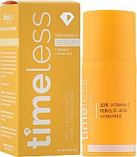 Сироватка з вітамінами С і Е й феруловою кислотою - Timeless Skin Care 20% Vitamin C + E Ferulic Acid Serum — фото N2