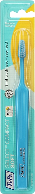 Зубная щетка Select Compact Soft, мягкая, голубая - TePe Comfort Toothbrush — фото N1