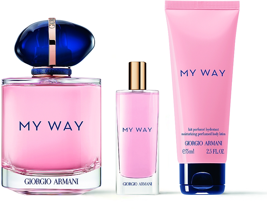 Giorgio Armani My Way - Набір (edp/90ml + edp/15ml + b/lot/75ml) — фото N2