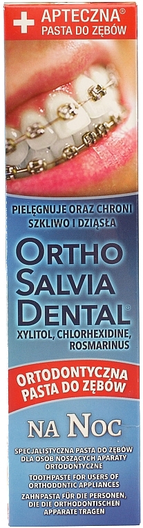 Зубна паста, нічна - Atos Ortho Salvia Dental Night Toothpaste — фото N1