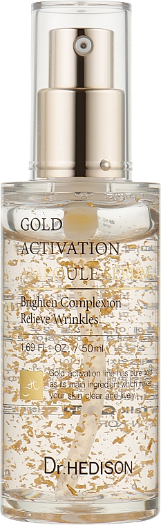 Сироватка для обличчя, з колоїдним золотом - Dr.Hedison Gold Activation Ampoule Serum — фото N1