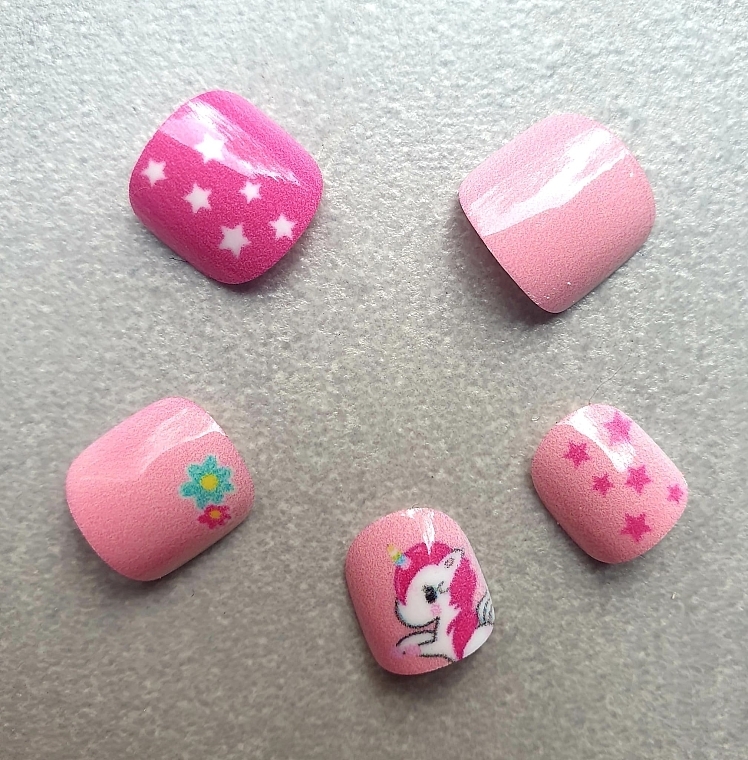 Накладные самоклеящиеся ногти для детей "Единорог", 975 - Deni Carte Tipsy Kids  — фото N5