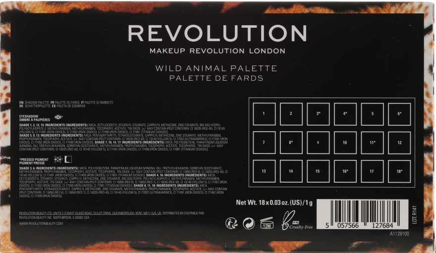 Палетка теней для век - Makeup Revolution Wild Animal — фото N8