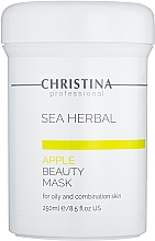Яблочная маска красоты для жирной и комбинированной кожи - Christina Sea Herbal Beauty Mask Green Apple — фото N6