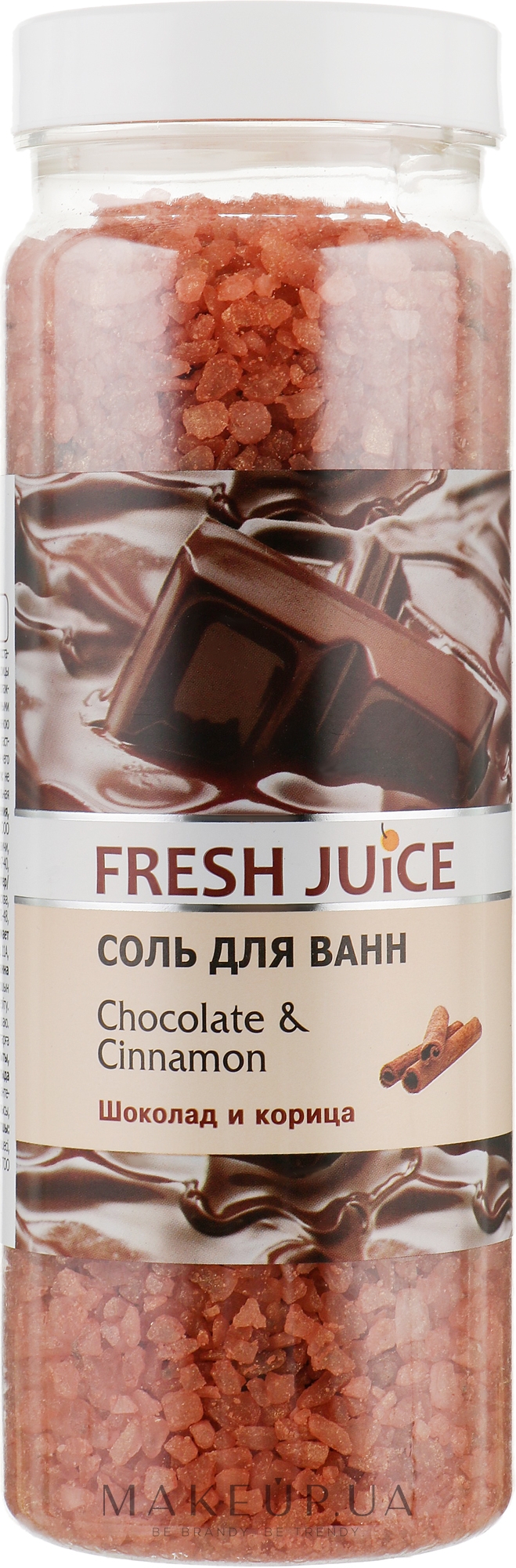 Соль для ванны - Fresh Juice Chocolate & Cinnamon — фото 700g