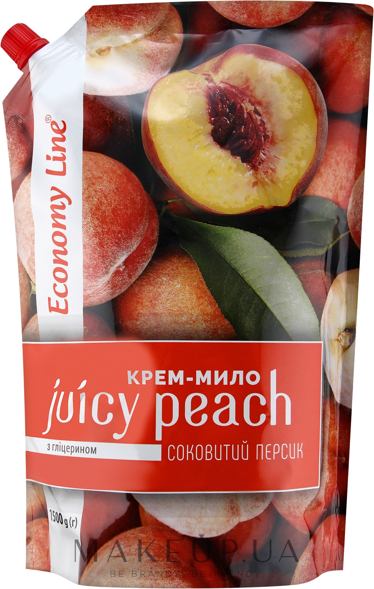 Жидкое крем-мыло "Сочный персик" с глицерином - Economy Line Juicy Peach Cream Soap — фото 1500ml