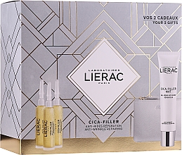 Духи, Парфюмерия, косметика Набор - Lierac Cica-Filler (serum/30ml + cr/gel/40ml + bag)