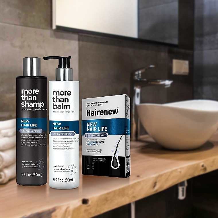 Шампунь для волос "Ультразащита от седины" - Hairenew New Hair Life Anti-Grey Shampoo — фото N4