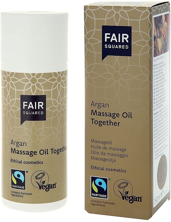 Массажное масло для тела - Fair Squared Argan Massage Oil Together — фото N2
