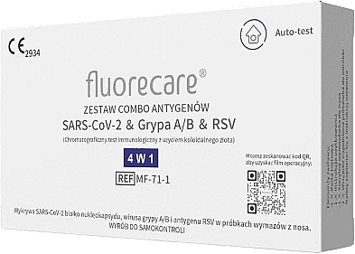 Комбинированный тест на антигены SARS-CoV-2, гриппа A/B и RSV - Fluorecare Influenza A/B+Covid-19 Rsv Combo Antigen Test — фото N1