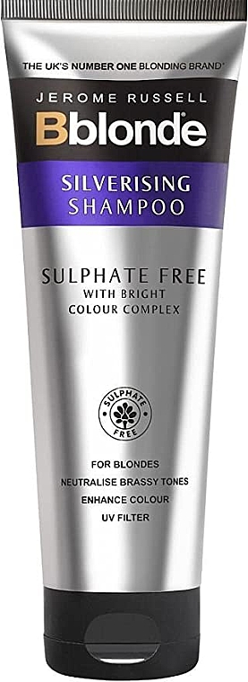 Безсульфатний срібний шампунь - Jerome Russell Bblonde Silverising Sulphate Free Brightening Shampoo — фото N1