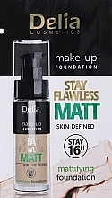 Матирующая основа для лица - Delia Stay Flawless Matt Skin Defined (пробник) — фото N1