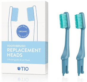 Змінні насадки для зубної щітки, середня щетина, синя - TIO Toothbrush Medium — фото N1