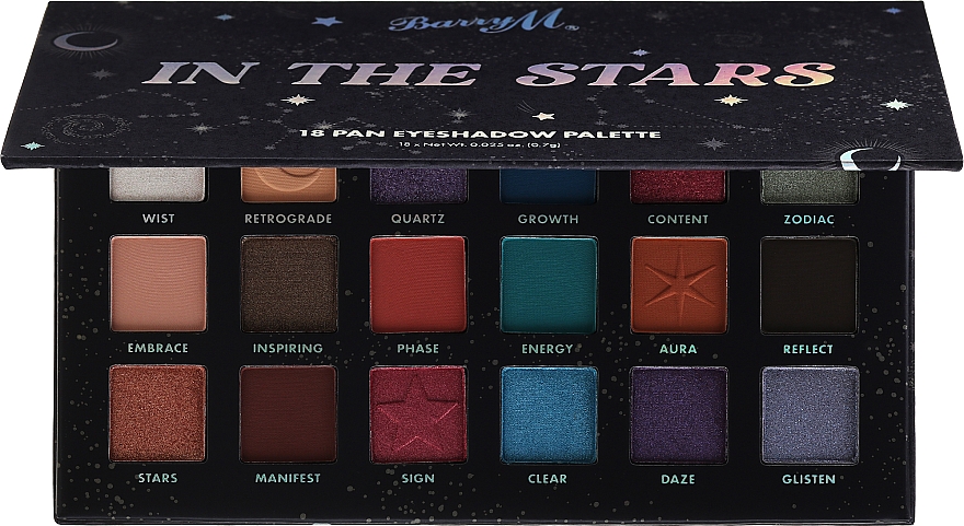 Палетка теней для век, 18 цветов - Barry M Eyeshadow Palette In The Stars — фото N1