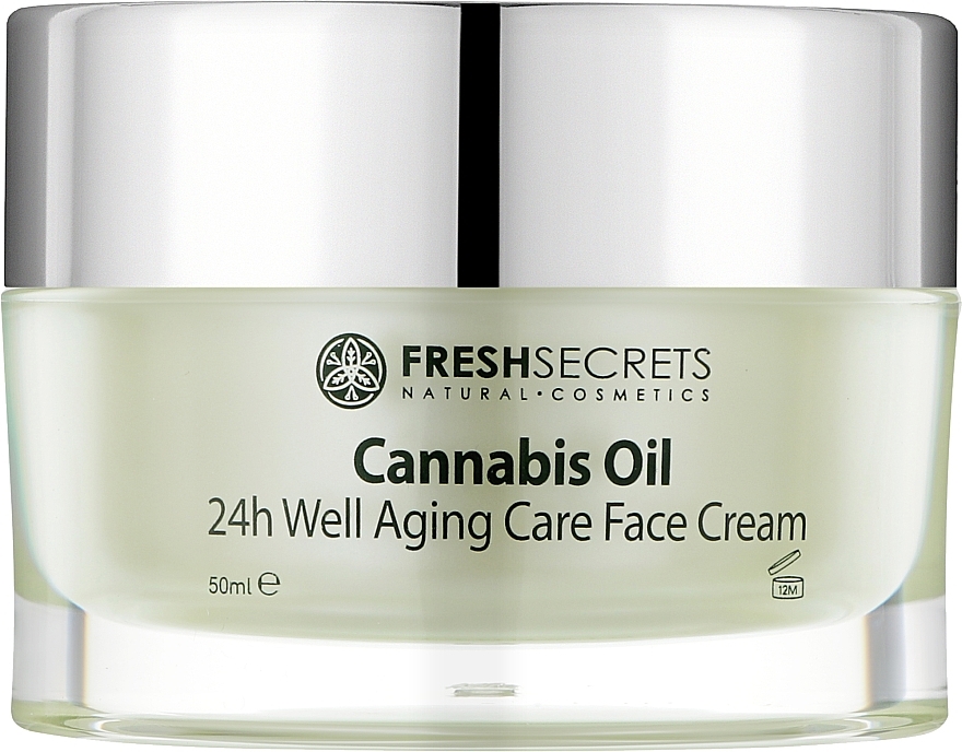 Крем для лица "Антивозрастной уход" - Madis Fresh Secrets Cannabis Oil 24Η Well Aging Care — фото N1