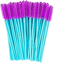 Щеточка для ресниц и бровей, фиолетовая с бирюзовой ручкой - Clavier — фото N1