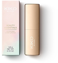 Зволожувальна блискуча губна помада - Kiko Milano Beauty Essentials Hydrating Shiny Lipstick — фото N2