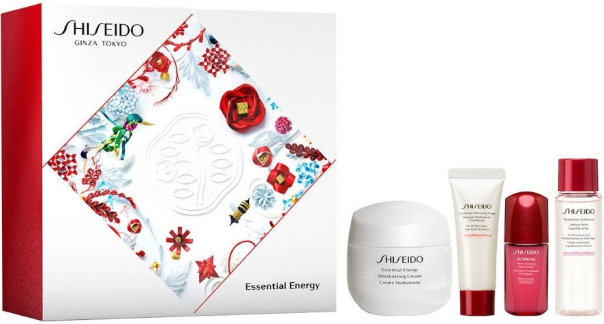 Набор - Shiseido Essential Energy Holiday Kit (cr/50ml + foam/15ml + f/lot/30ml + conc/5ml)