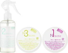 Набор средств для восстановления волос - Nico Nico Normal Clinic Hair System №1,2,3 (spray/200ml + h/butter/2x200ml) — фото N1