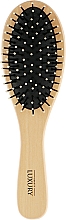 Парфумерія, косметика Масажна щітка для волосся, HB-03-06, дерев'яна овальна велика - Beauty LUXURY