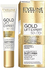 Крем для контуру очей і губ - Eveline Cosmetics Gold Lift Expert 50+\70+ — фото N1