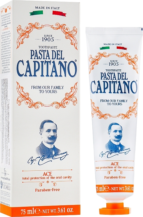 УЦІНКА Зубна паста з вітамінами А, С, Е - Pasta Del Capitano 1905 Ace Toothpaste Complete Protection * — фото N1