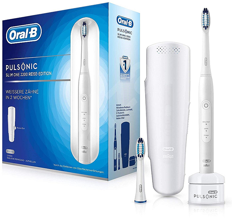 Электрическая зубная щетка - Oral-B Pulsonic Slim One 2200White Travel Edition — фото N6