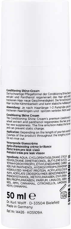 Крем-кондиціонер для блиску волосся - Alcina Hair Care Shine Conditioning Cream — фото N2