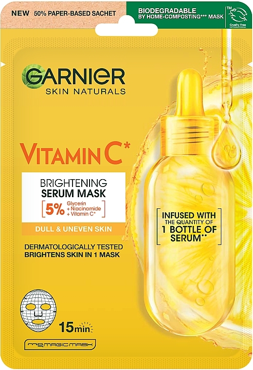 Тканевая маска для лица - Garnier Skin Naturals Vitamin C Super Hydrating Sheet Mask