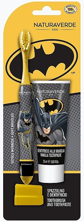 Набір - Naturaverde Kids Batman Oral Care Set (toothpaste/25ml + toothbrush) — фото N1