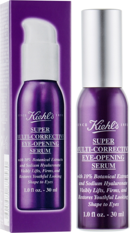 Мультикорегувальна сироватка для шкіри навколо очей - Kiehl's Super Multi-Corrective Eye-Opening Serum — фото N1