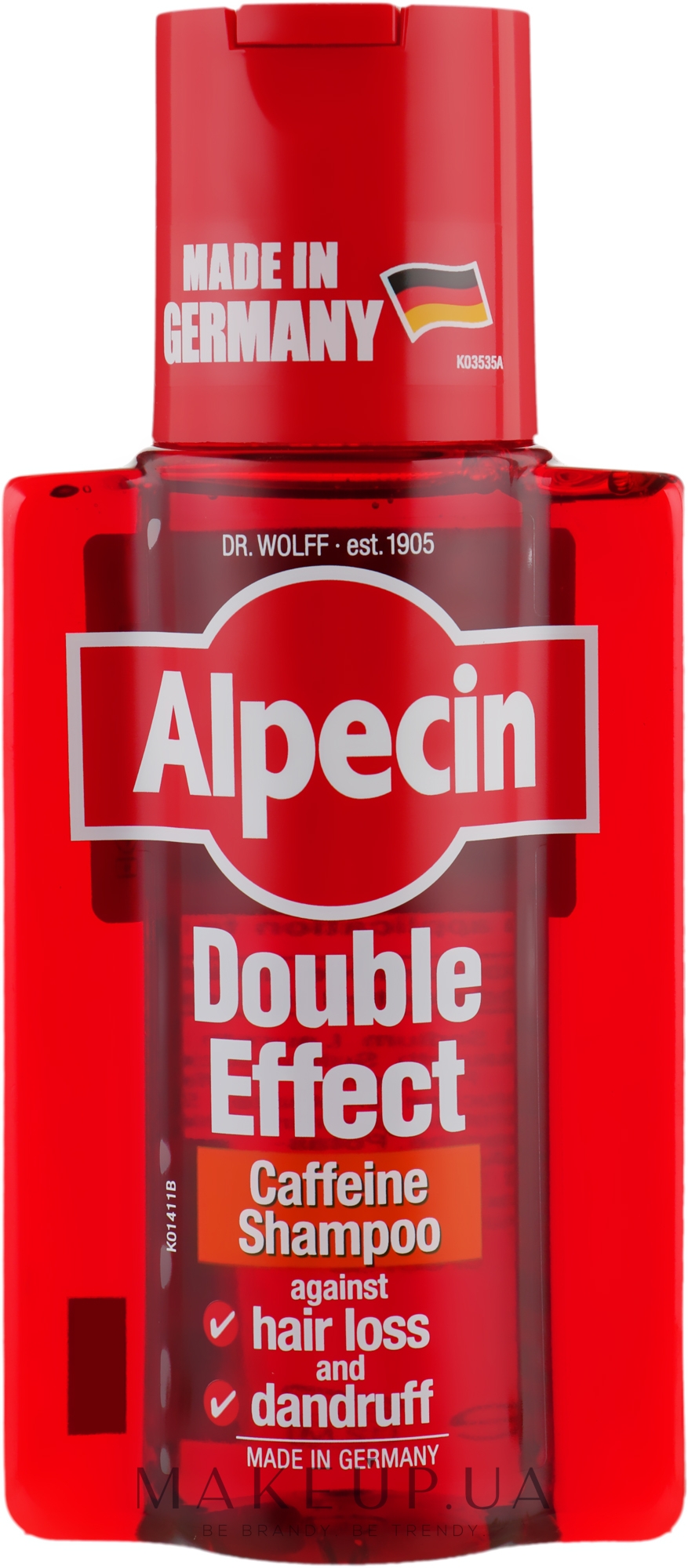 Шампунь с кофеином против перхоти и выпадения волос - Alpecin Double Effect Caffeine Shampoo — фото 200ml